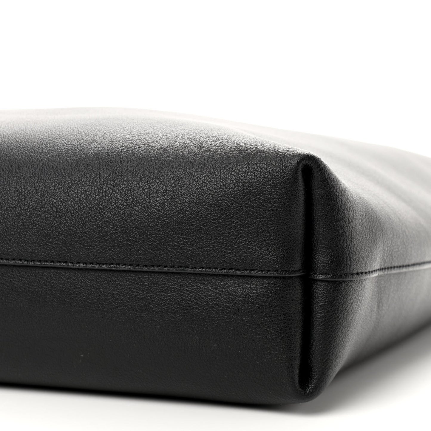 Calfskin Medium Shopping Tote Black