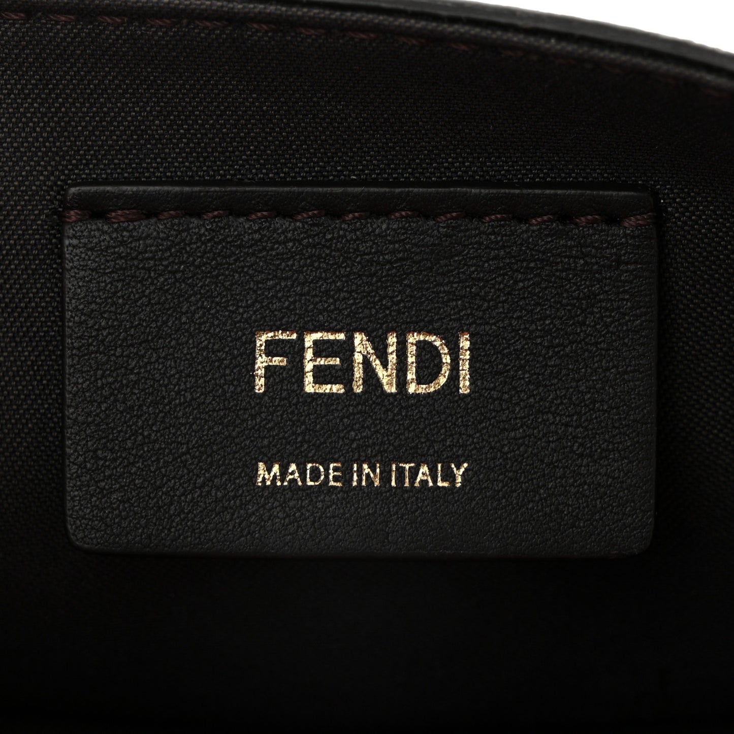 Vitello Cruise F is Fendi Bi-Color FF 1974 Embossed Envelope Belt Bag Maya Black Fragola
