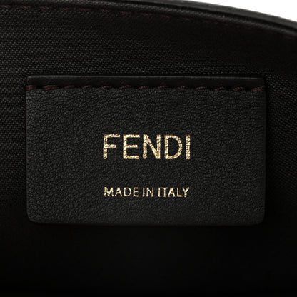 Fendi Vitello Cruise F is Fendi Bi-Color FF 1974 Embossed Envelope Belt Bag Maya Black Fragola 6 of 10