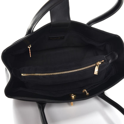 Chanel Calfskin Small Cerf Shopper Tote Black 5 of 7