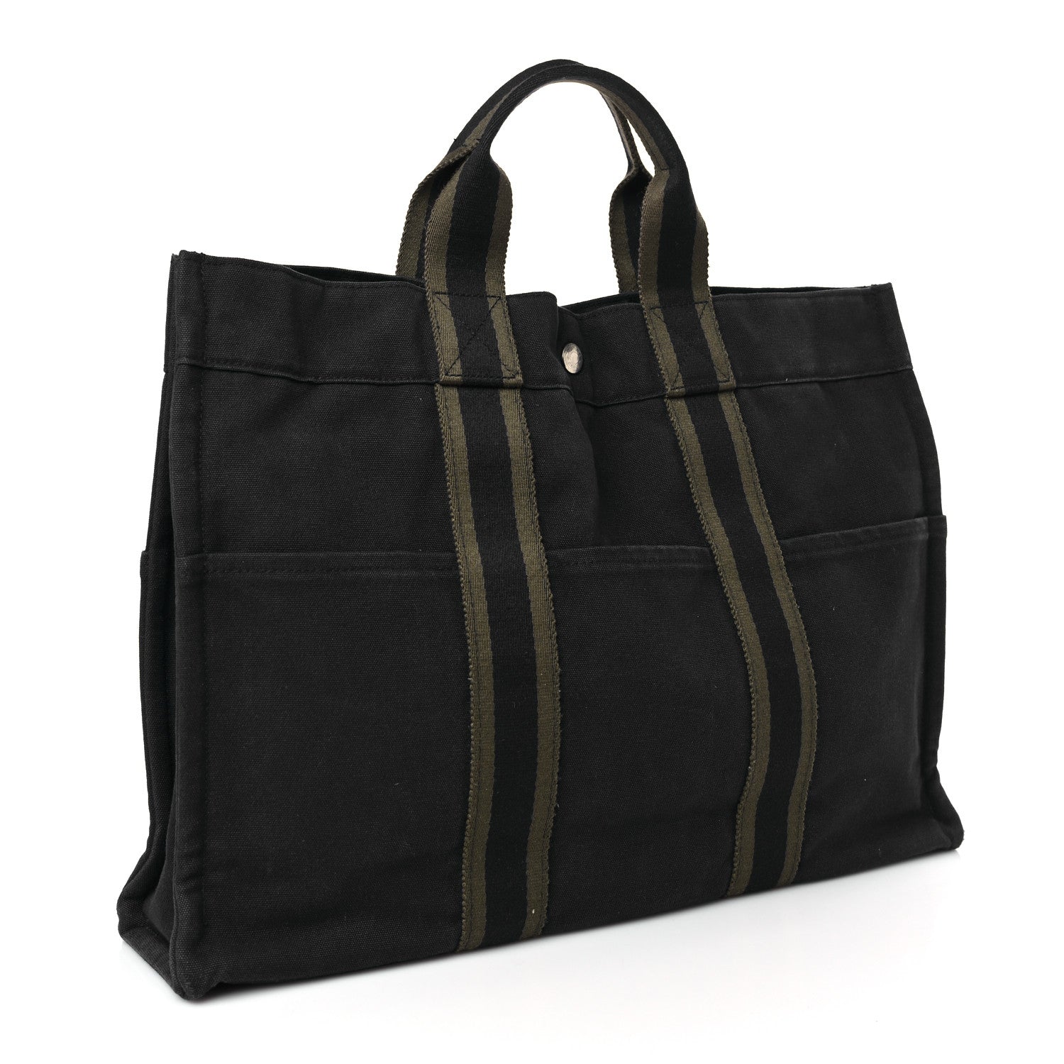 Hermes Canvas Herline GM Tote Navy 3 of 8