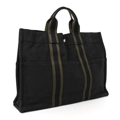Hermes Canvas Herline GM Tote Navy 3 of 8