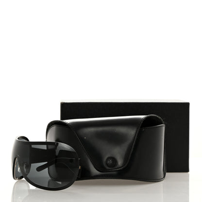 Chanel Shield Crystal CC Logo Sunglasses 4148 B Black 7 of 7