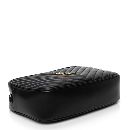 Saint Laurent Calfskin Matelasse Monogram Lou Camera Bag Black 3 of 7