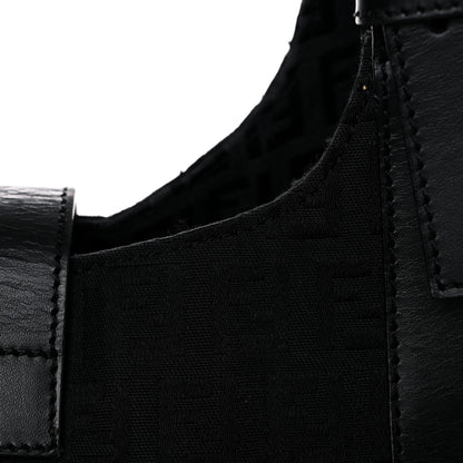 Fendi Zucchino Vitello Shoulder Bag Black 13 of 23