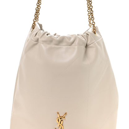 Saint Laurent Lambskin Matelasse Monogram Medium Jamie 4.3 Pochon Blanc Vintage 9 of 11