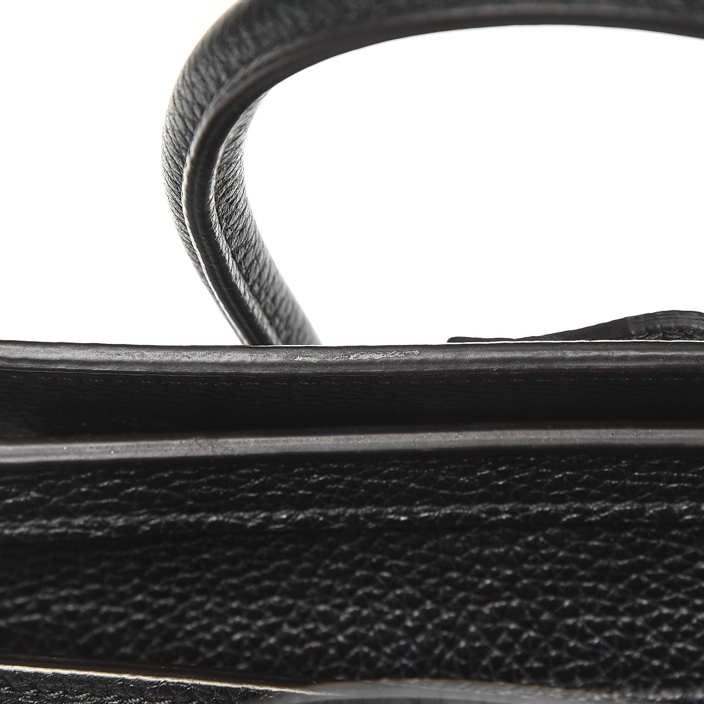 Drummed Calfskin Nano Luggage Black