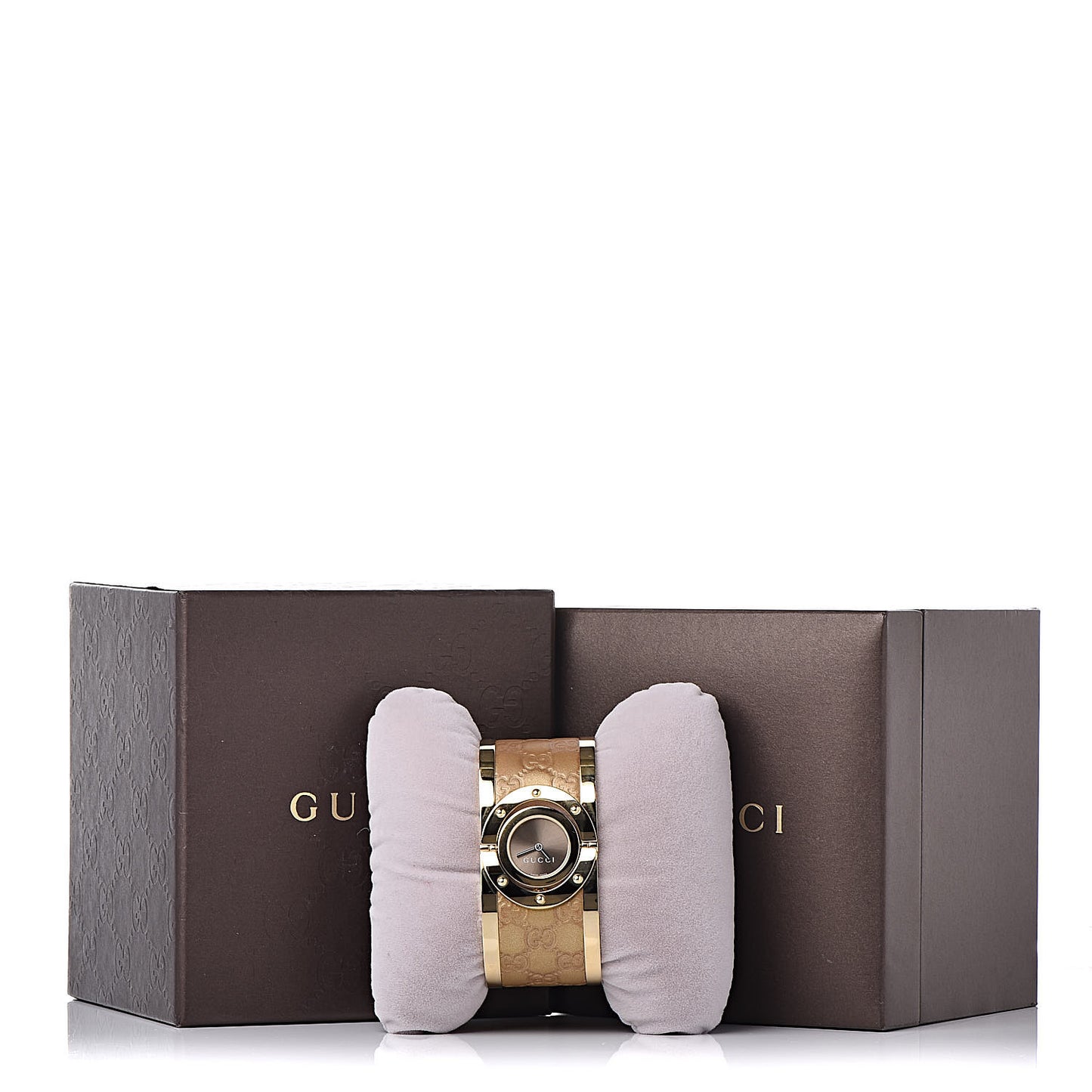 Stainless Steel Calfskin 33mm Twirl Quartz Watch Bronze