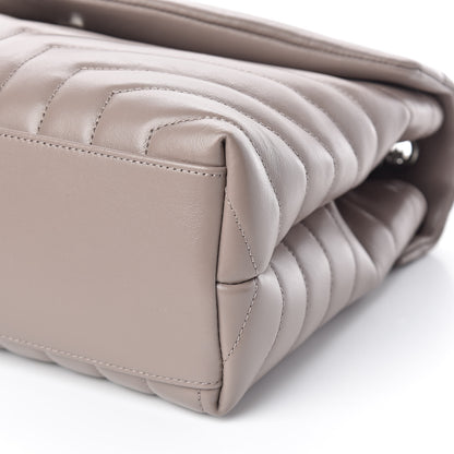 Saint Laurent Calfskin Y Quilted Monogram Medium Loulou Chain Satchel Light Natural 8 of 9