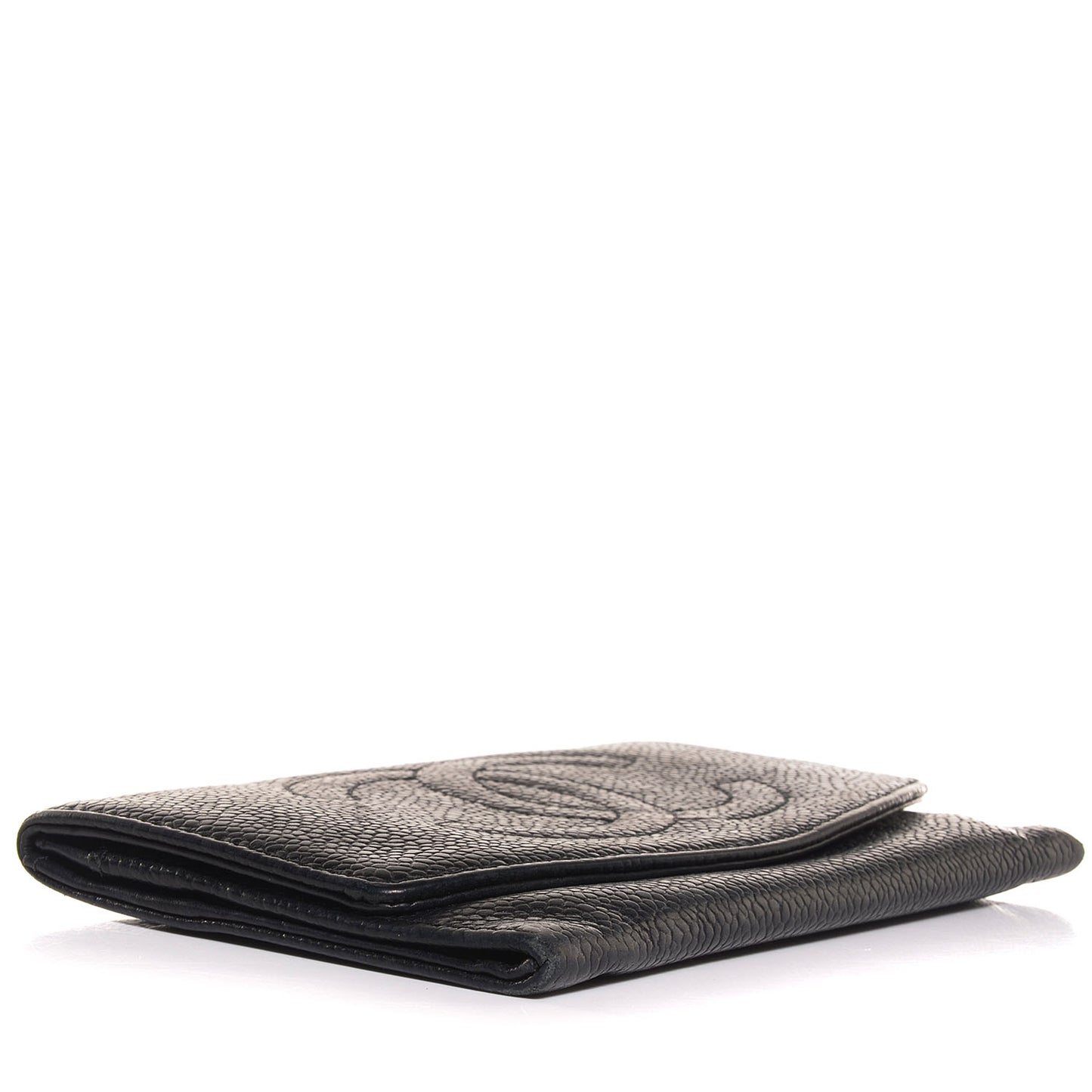 Caviar CC Flap Wallet Black
