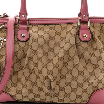 Gucci Monogram Medium Sukey Top Handle Peonia Flower 8 of 17