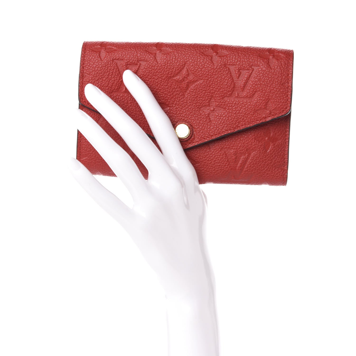 Louis Vuitton Empreinte Compact Curieuse Wallet Cherry 2 of 9