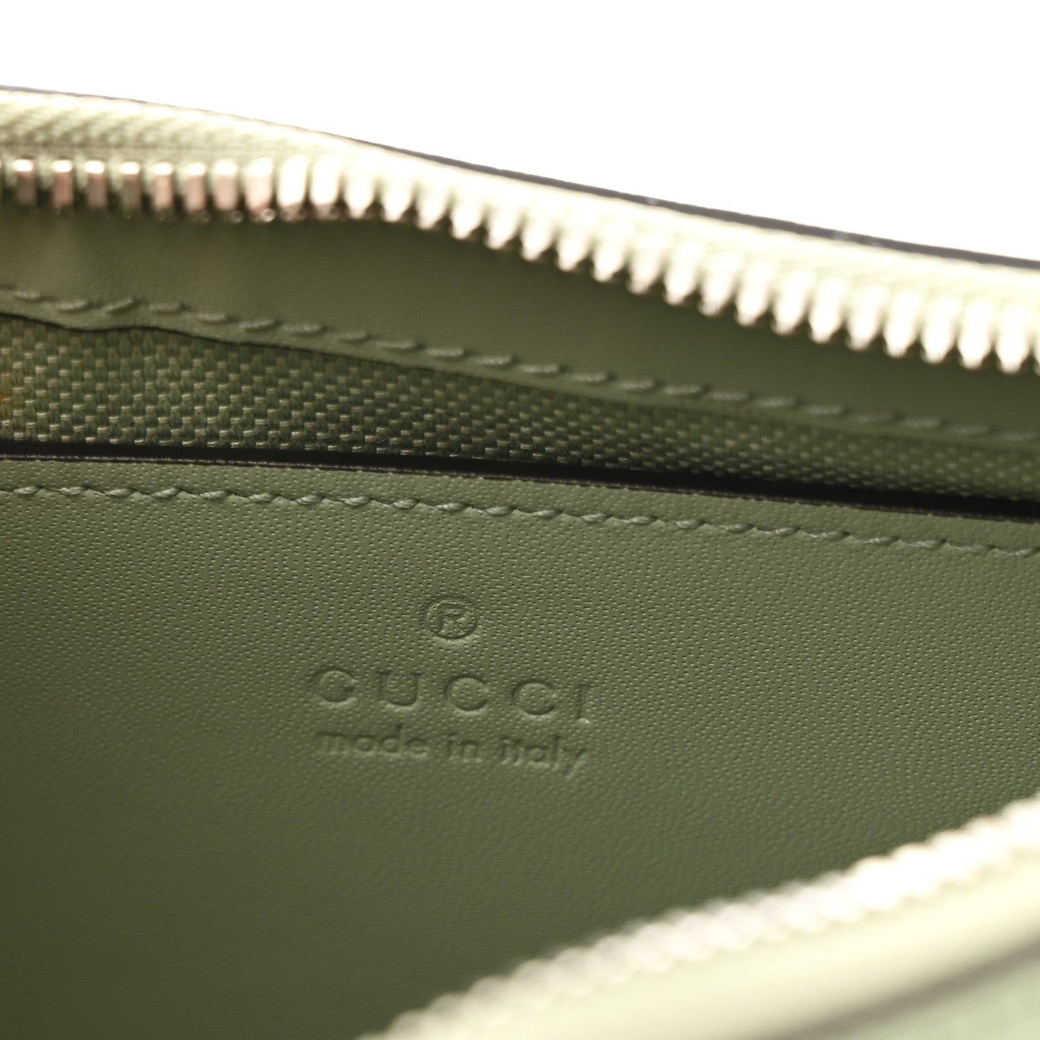 Gucci Denim GG Monogram Calfskin Small Shoulder Bag Pale Green 5 of 9