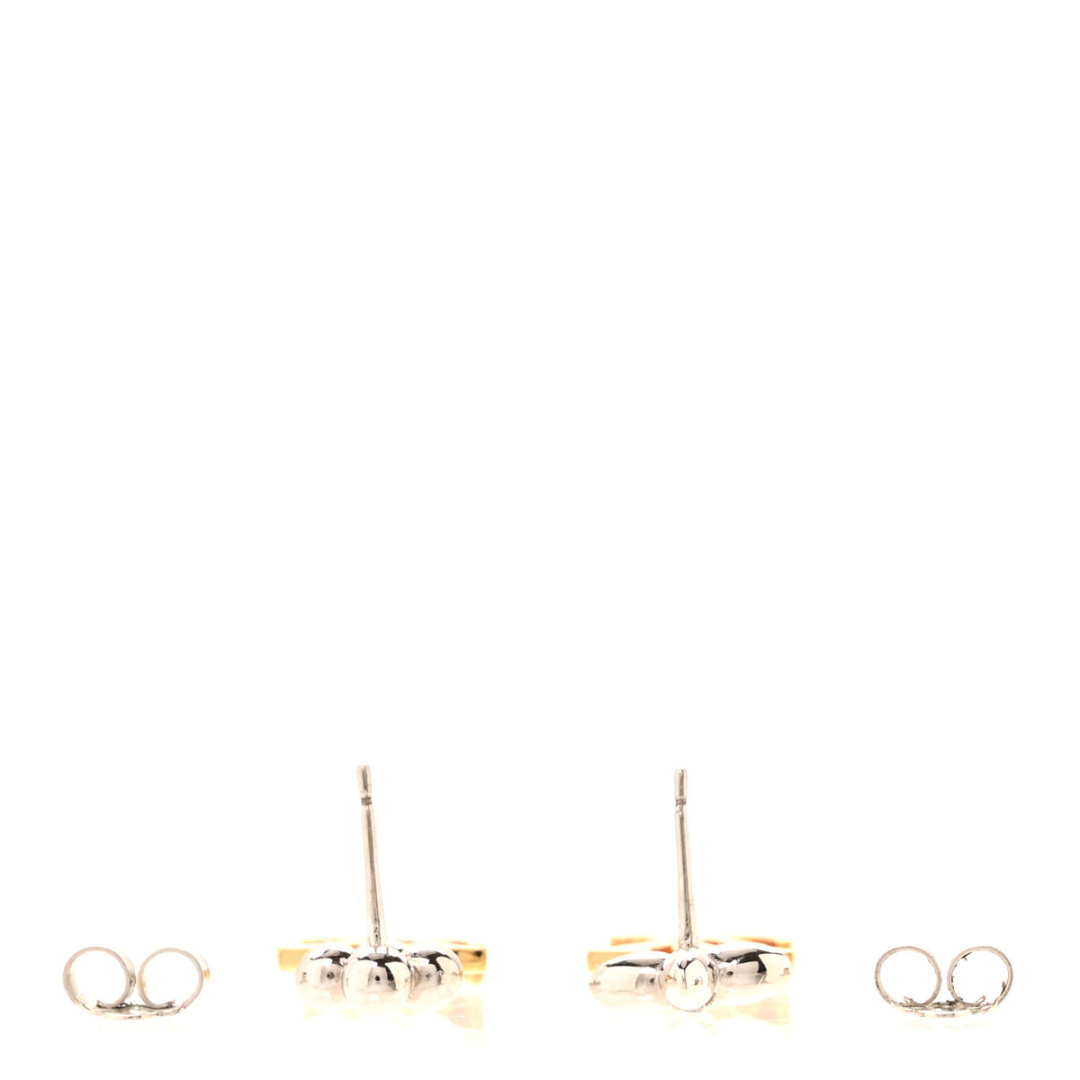 Metal Crystal LV Iconic Flower Earrings Gold Silver
