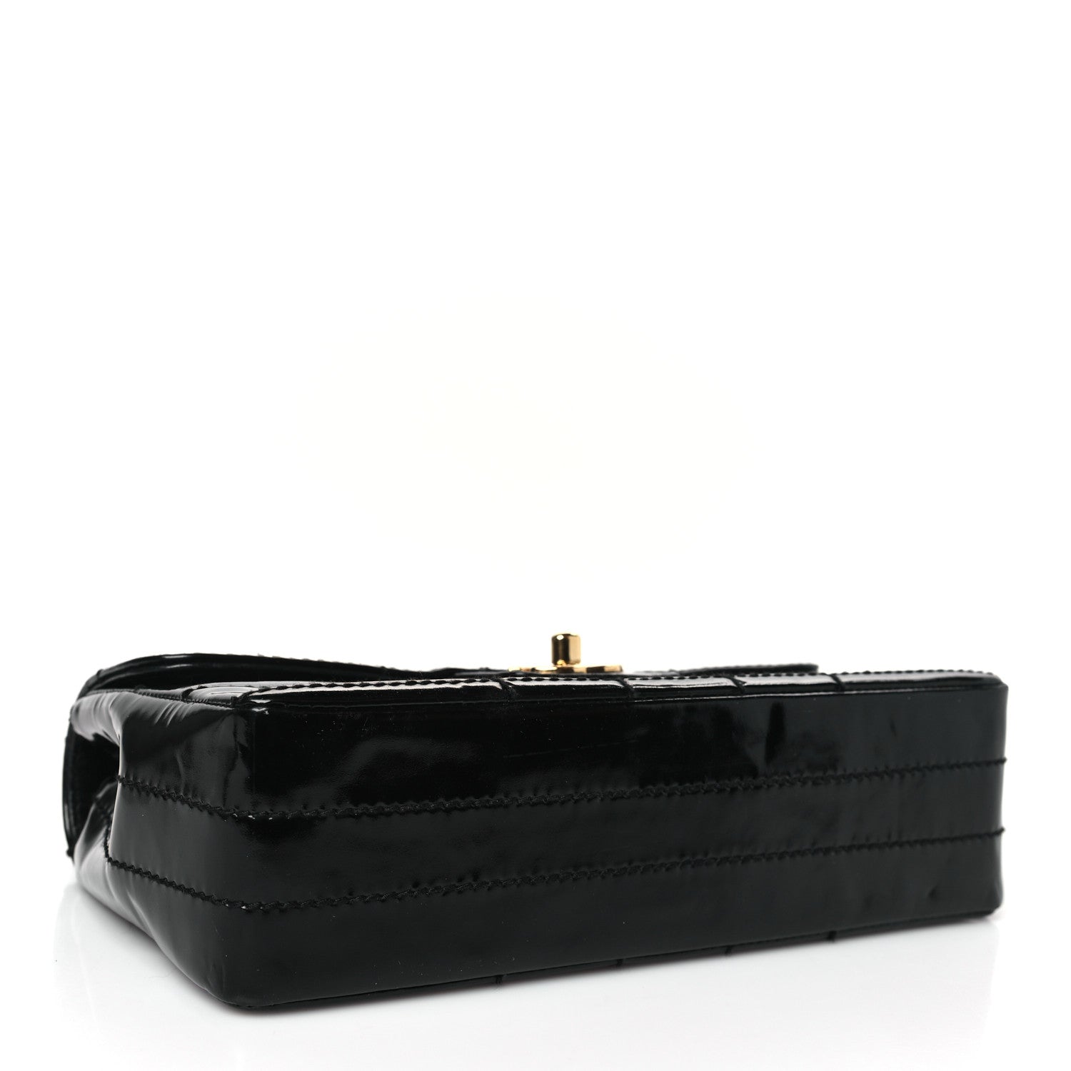 Chanel Patent Medium Chocolate Bar Flap Black 4 of 9