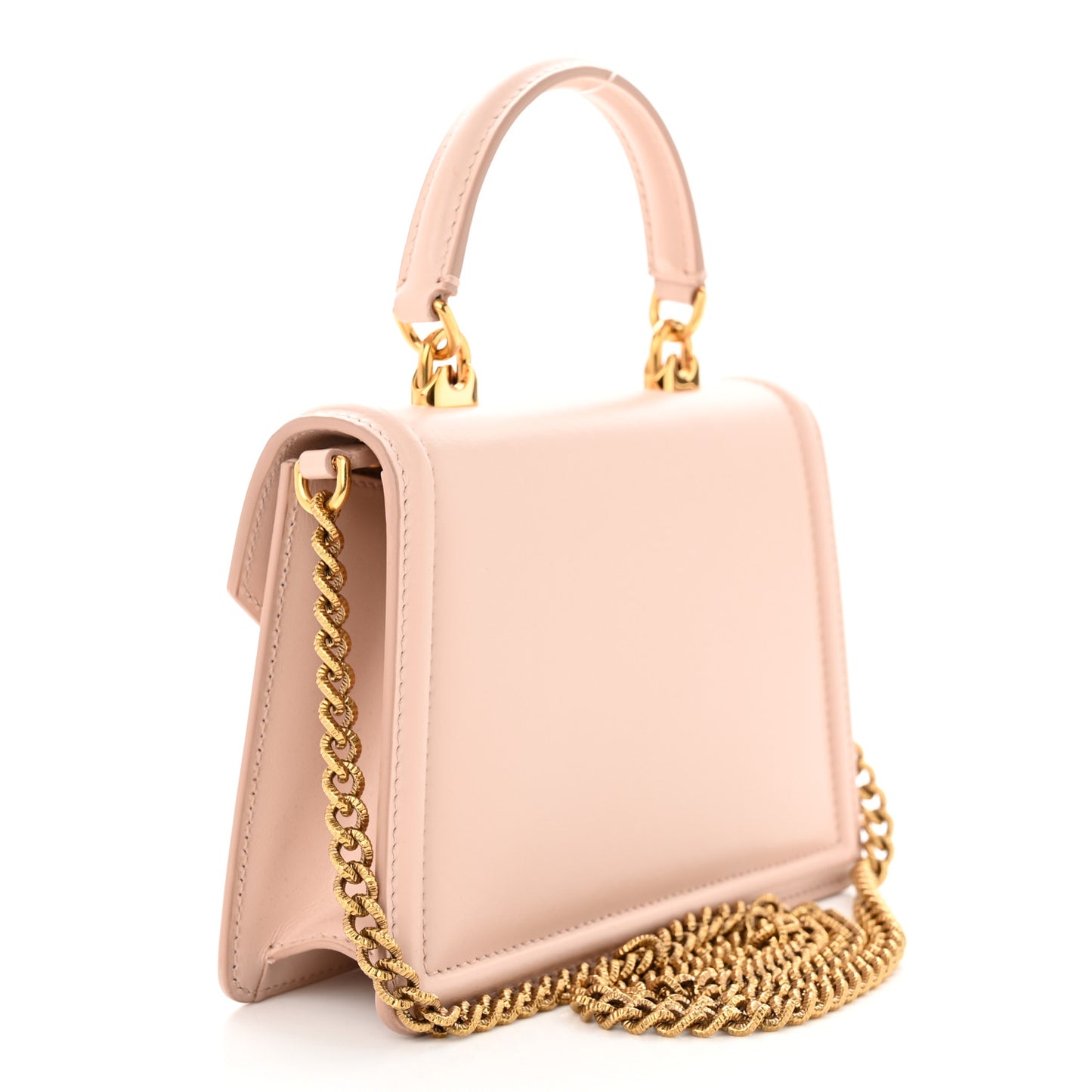 Smooth Calfskin Small Devotion Envelope Top Handle Bag Cipria