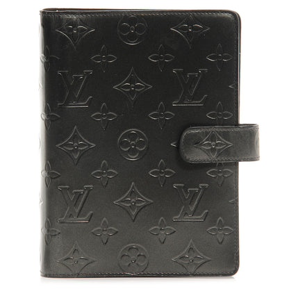 Louis Vuitton Mat Monogram Medium Ring Agenda Black 1 of 7