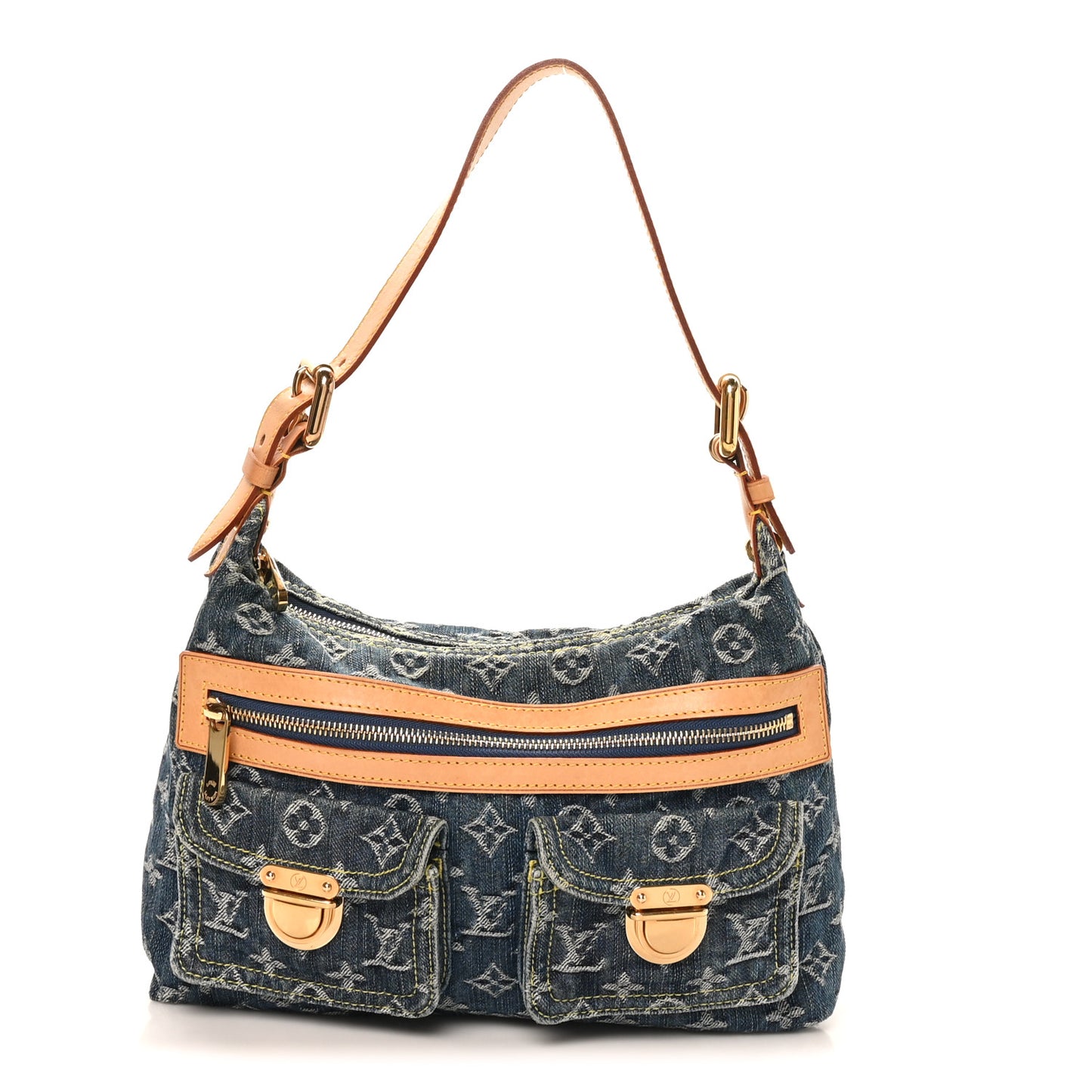 Monogram Denim Baggy PM Blue