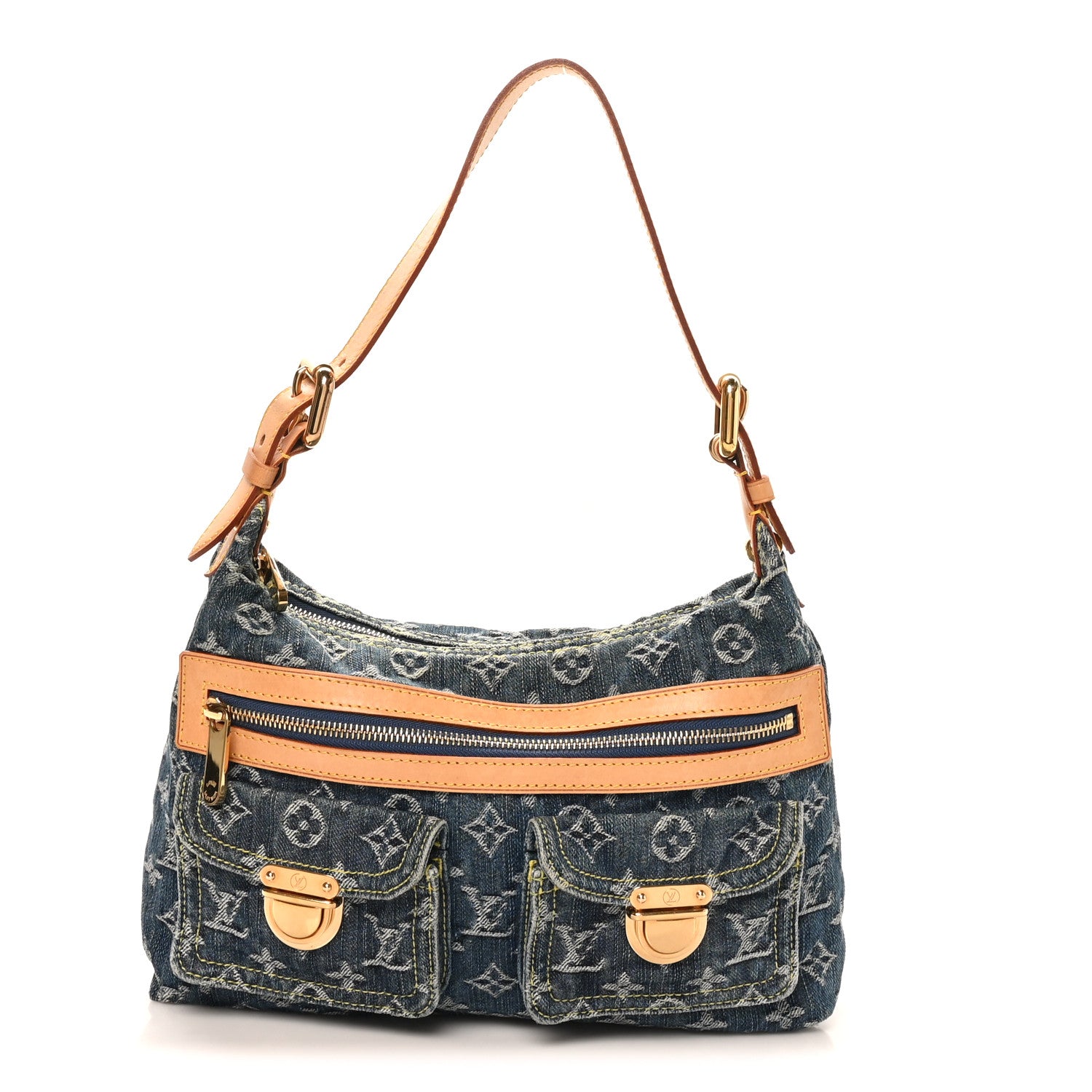 Louis Vuitton Monogram Denim Baggy PM Blue 1 of 8