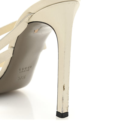 Gucci Calfskin Ursula Ankle Wrap Caged Sandals 37.5 Mystic White 12 of 12