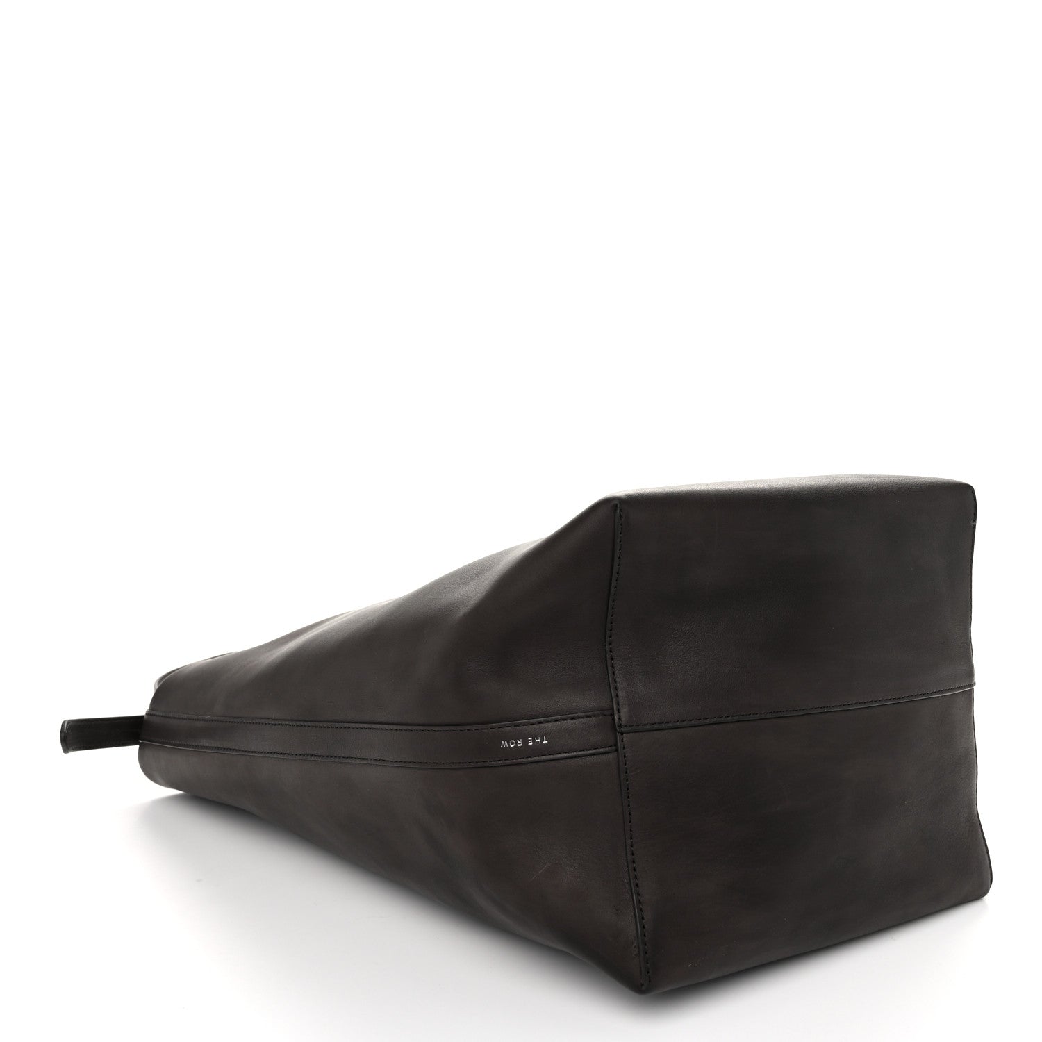 The Row Polished Saddle Calfskin Large N/S Park Belt Bag Dark Brown 4 of 11
