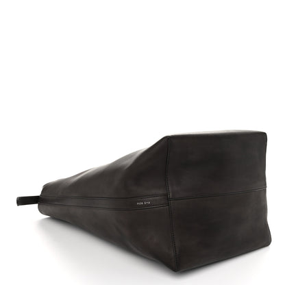 The Row Polished Saddle Calfskin Large N/S Park Belt Bag Dark Brown 4 of 11
