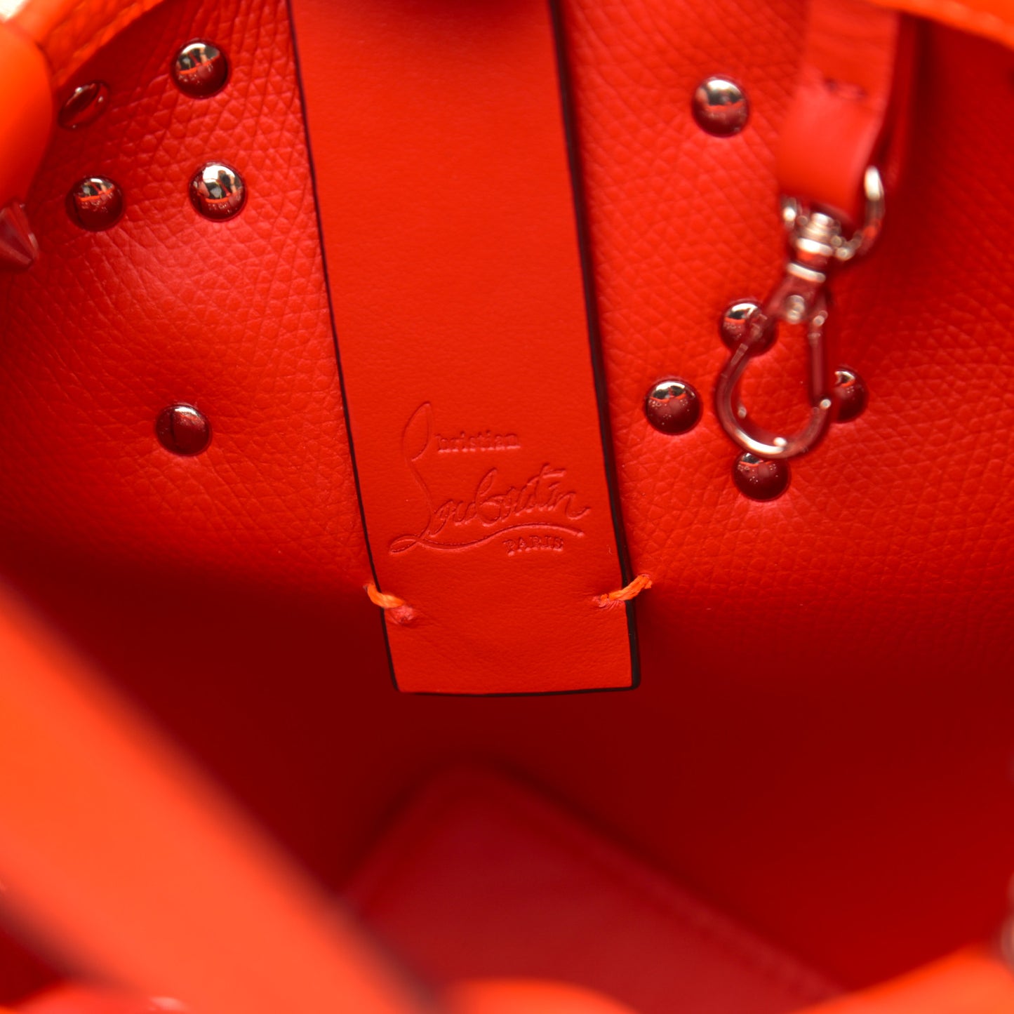 Calfskin Empire Spike Studded Mini Tote Sunrise Multicolor