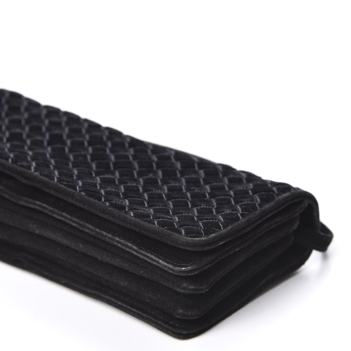 Velvet Intrecciato Top Handle Crossbody Black
