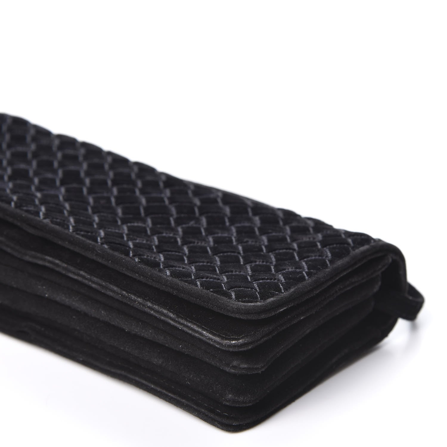 Bottega Veneta Velvet Intrecciato Top Handle Crossbody Black 6 of 9