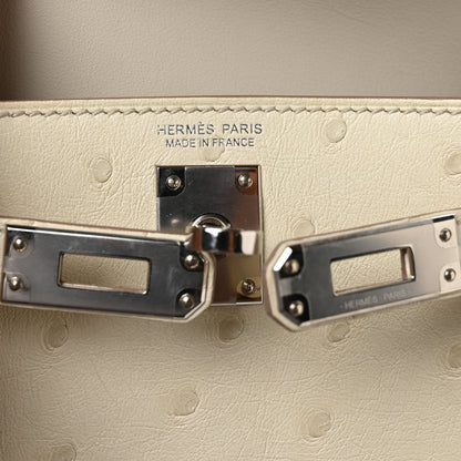 Hermes Ostrich Kelly Jump Backpack Beton 6 of 11