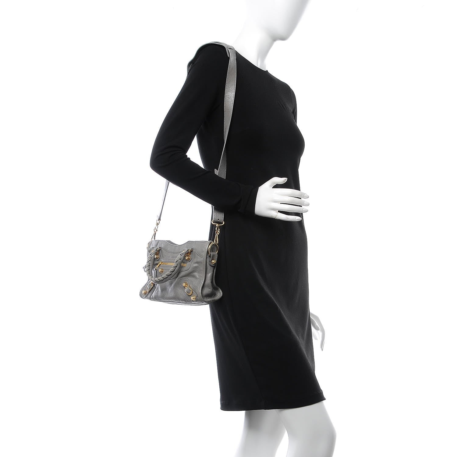 Balenciaga Agneau Giant 12 Gold Hardware Mini City Gris Pyrite 2 of 7