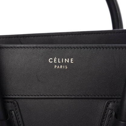 Celine Smooth Calfskin Mini Luggage Black 9 of 9