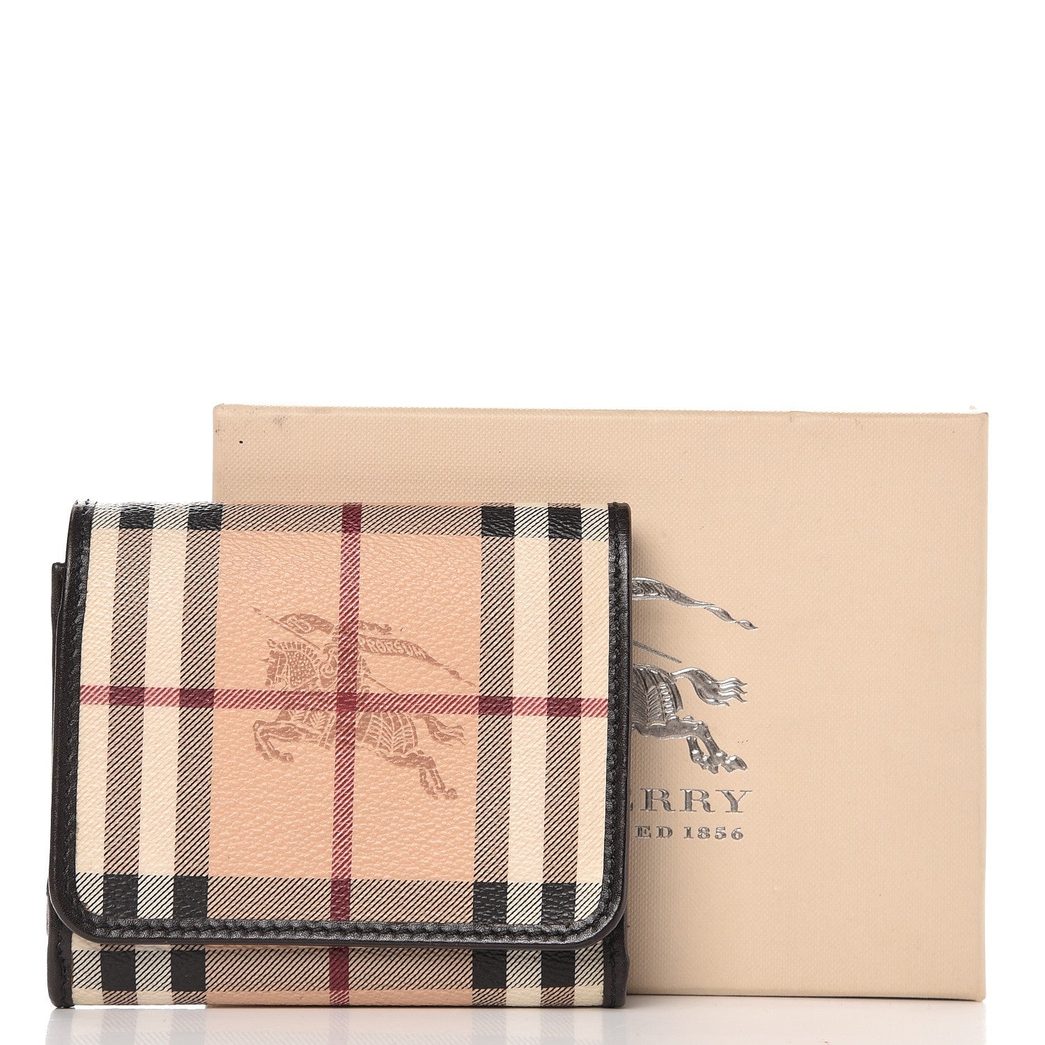 Burberry Haymarket Check Medium Leighton Wallet Chocolate 8 of 8