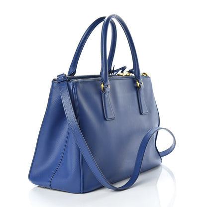 Prada Saffiano Small Galleria Double Zip Tote Bluette 4 of 22