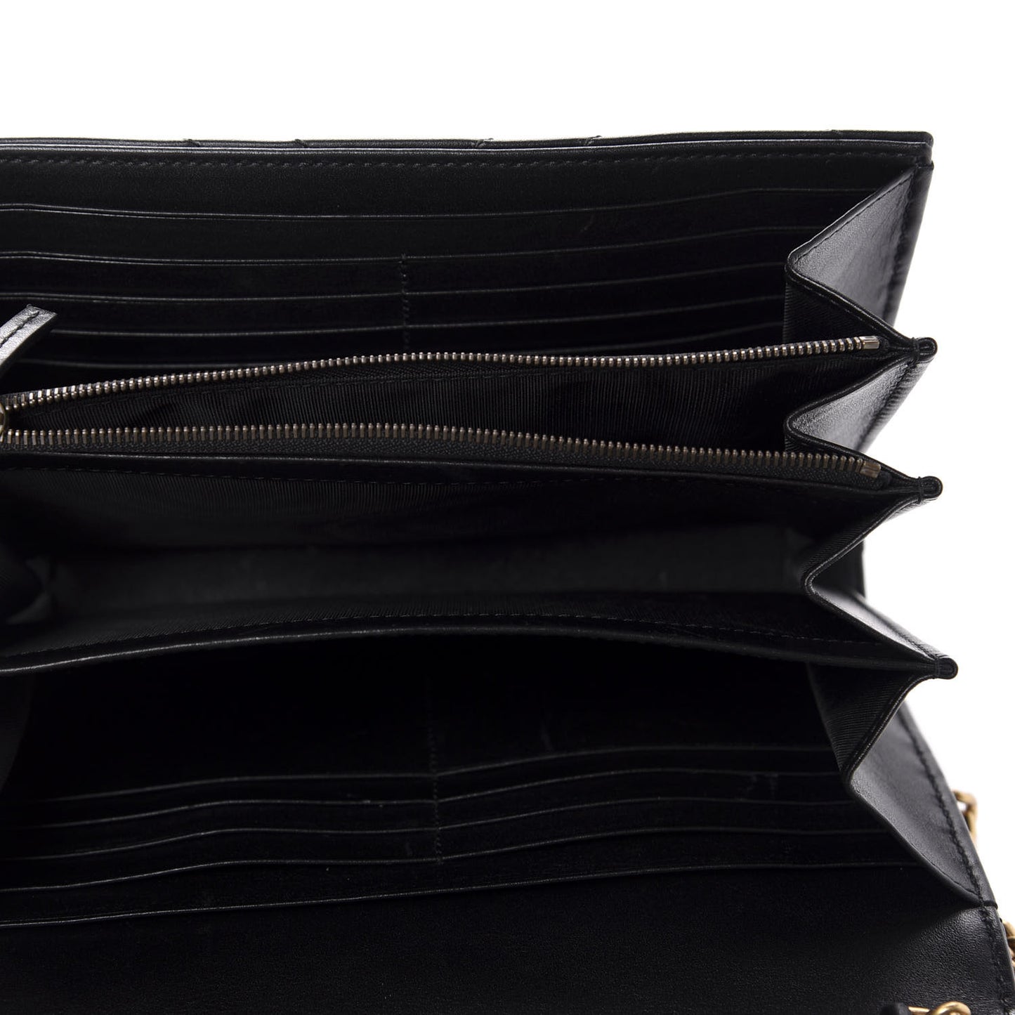 Calfskin Matelasse GG Marmont Chain Wallet Black