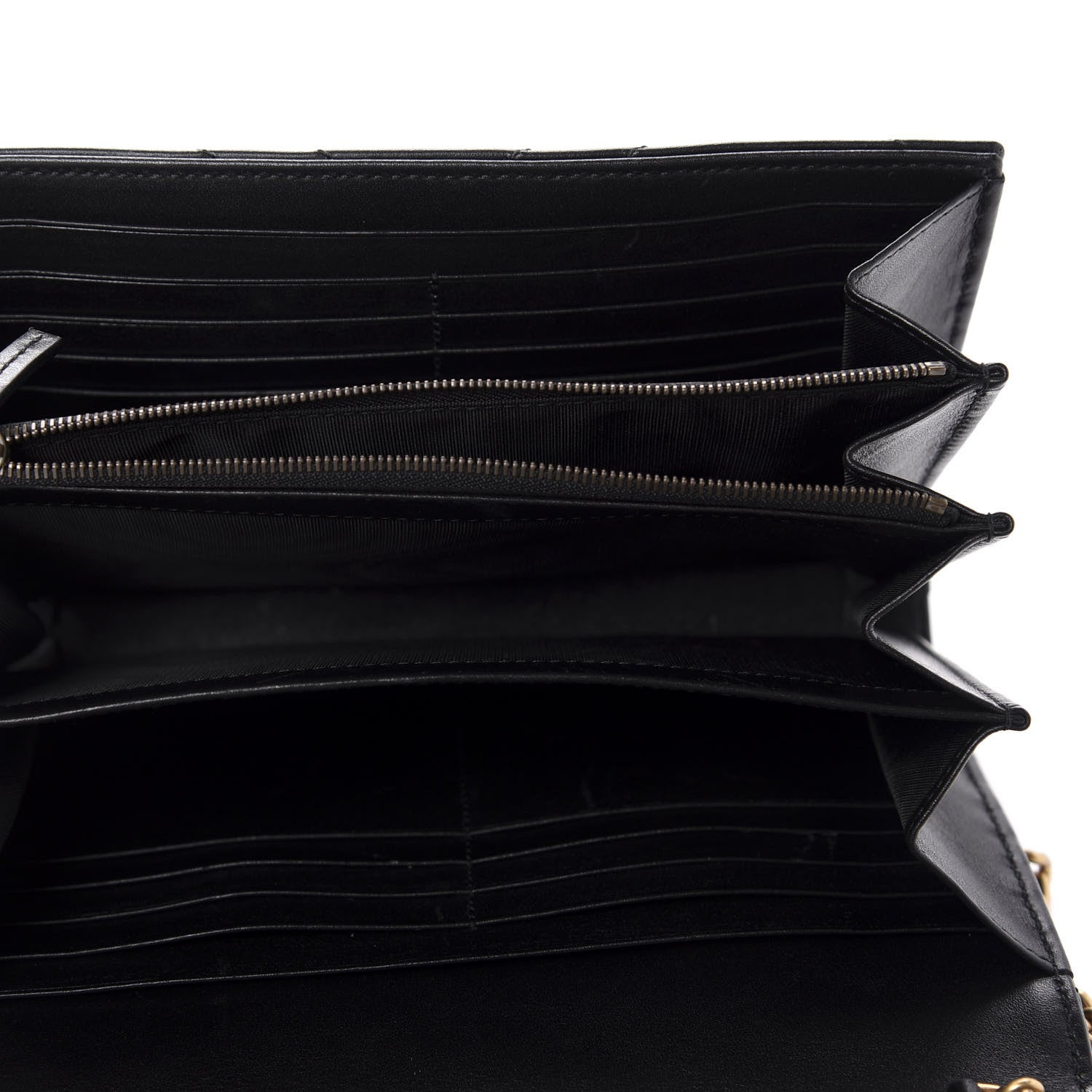 Gucci Calfskin Matelasse GG Marmont Chain Wallet Black 5 of 10
