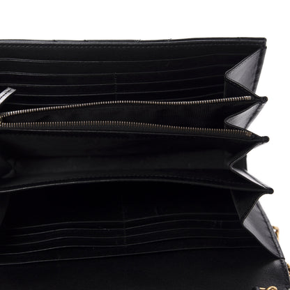 Gucci Calfskin Matelasse GG Marmont Chain Wallet Black 5 of 10