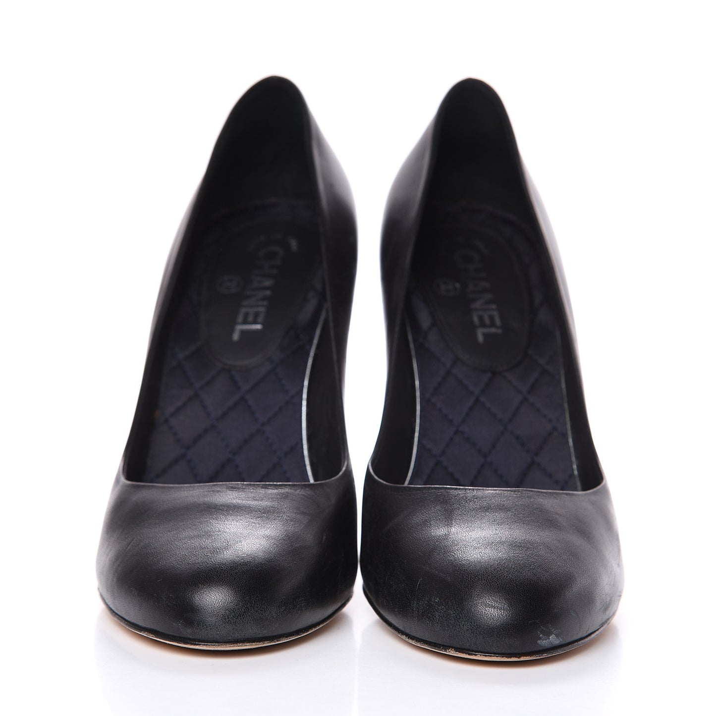 Lambskin Crystal CC Pumps 41.5 Black