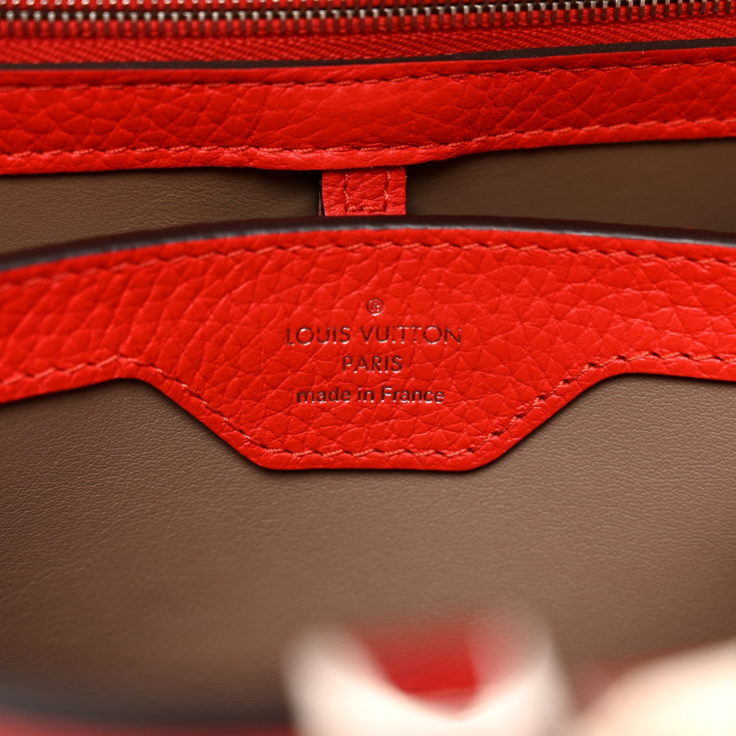 Louis Vuitton Taurillon Capucines BB Rubis 6 of 8