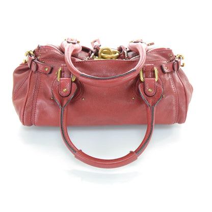 Chloe Leather Paddington Satchel Red 3 of 10
