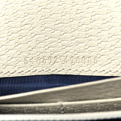 Gucci Textured Calfskin Web Ophidia Wallet On Chain Mystic White 7 of 14