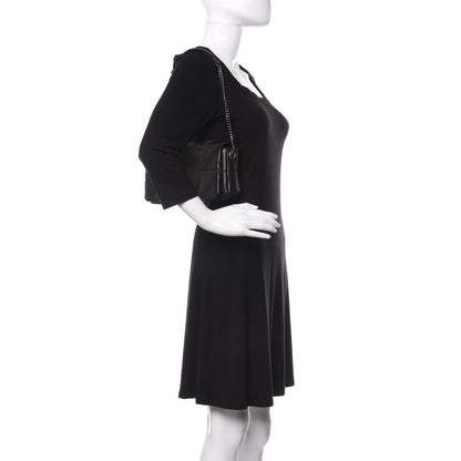 Saint Laurent Lambskin Patchwork Micro Stud Monogram Medium Jamie Baguette Black 2 of 9