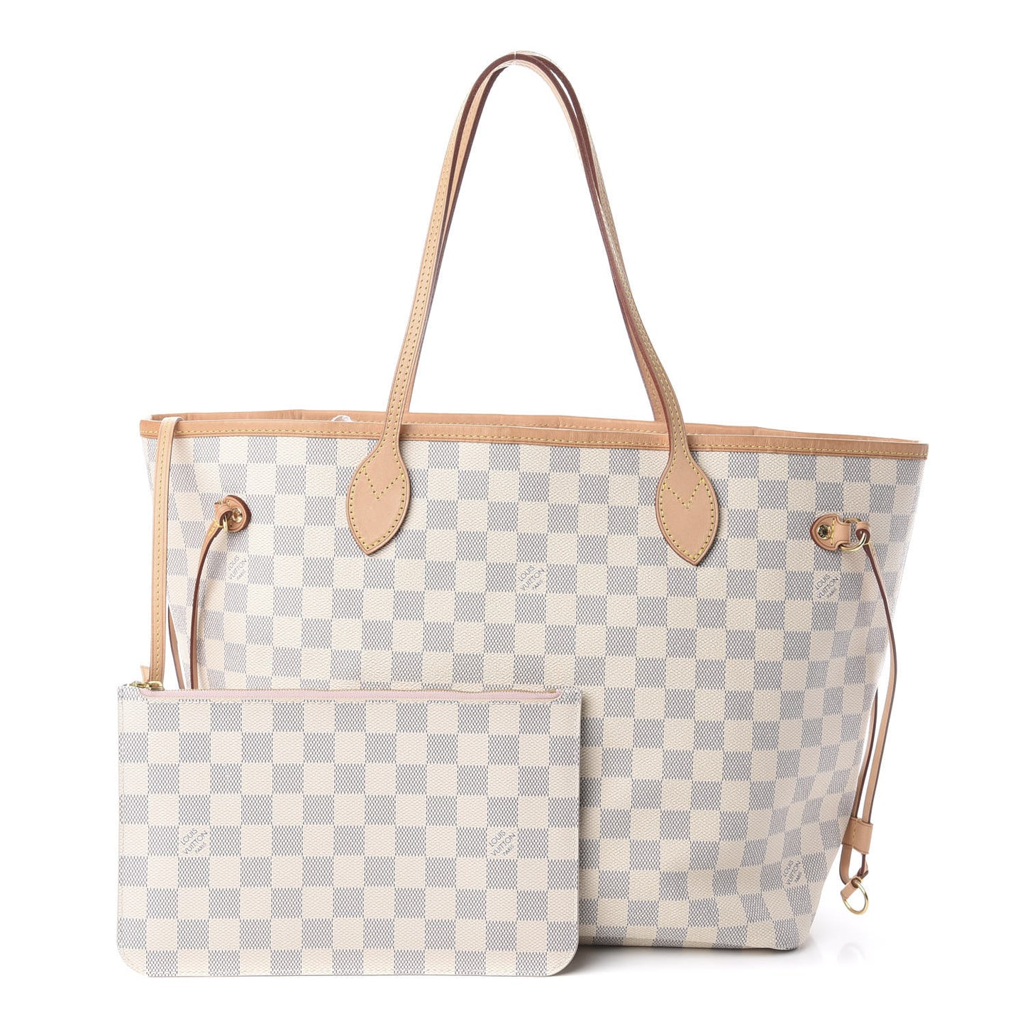 Damier Azur Neo Neverfull MM Rose Ballerine