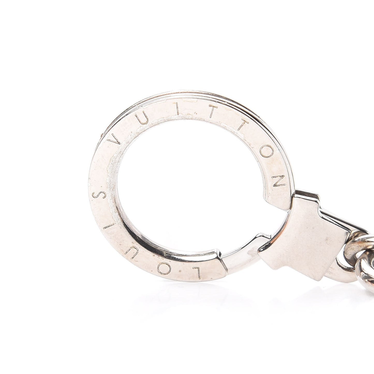 LV Facettes Bag Charm Key Holder Silver