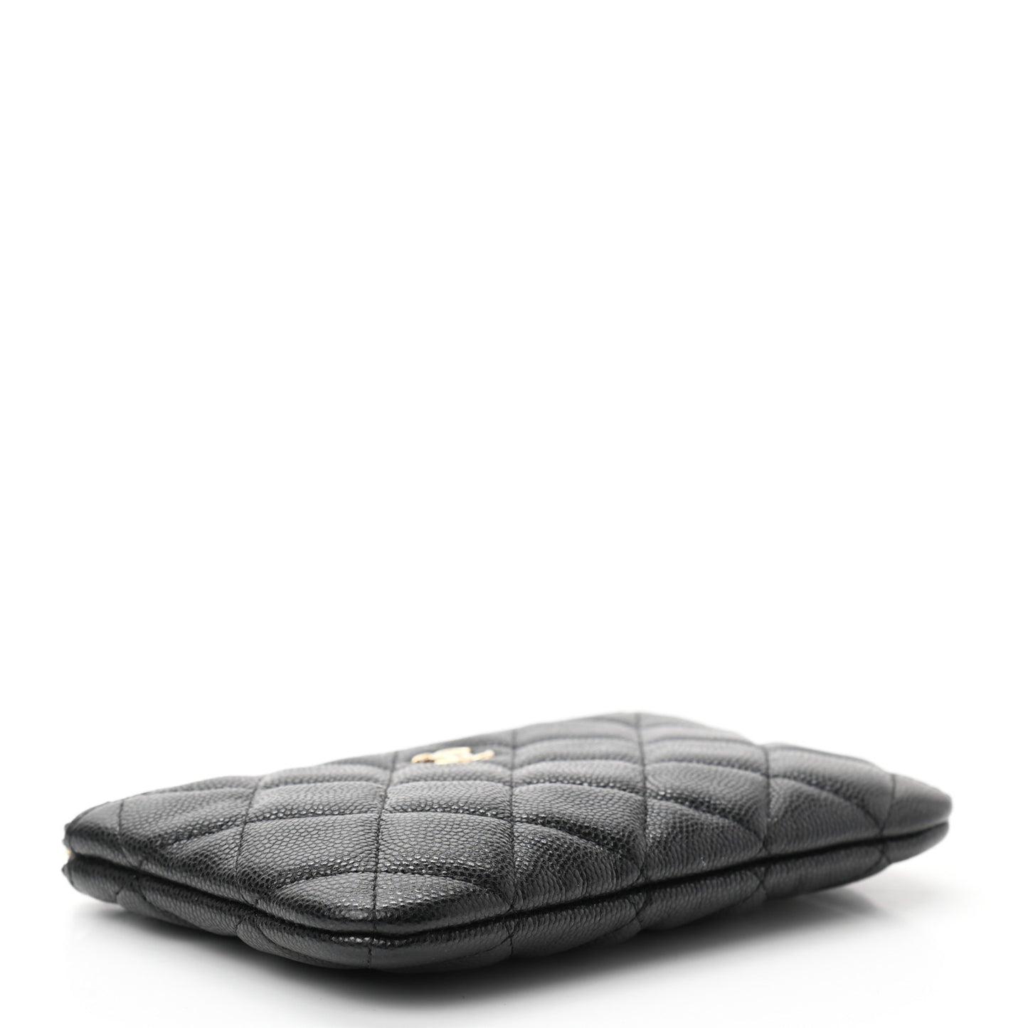 Caviar Quilted Small Cosmetic Case Black