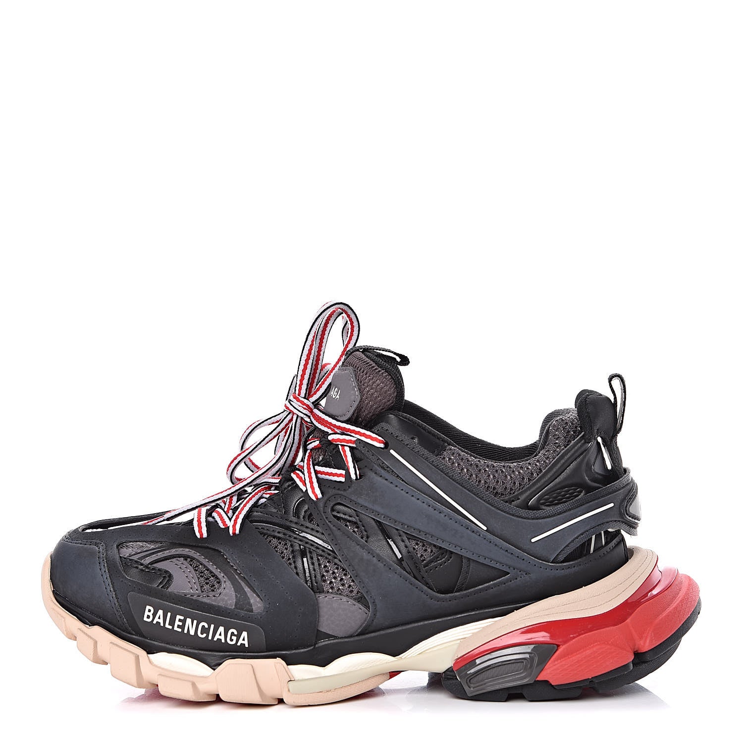 Balenciaga Mesh Nylon Womens Track Sneakers 38 Black Gris 1 of 7