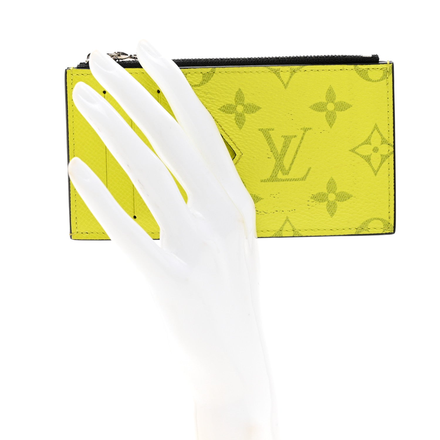 Louis Vuitton Monogram Taiga Coin Card Holder Yellow 2 of 6