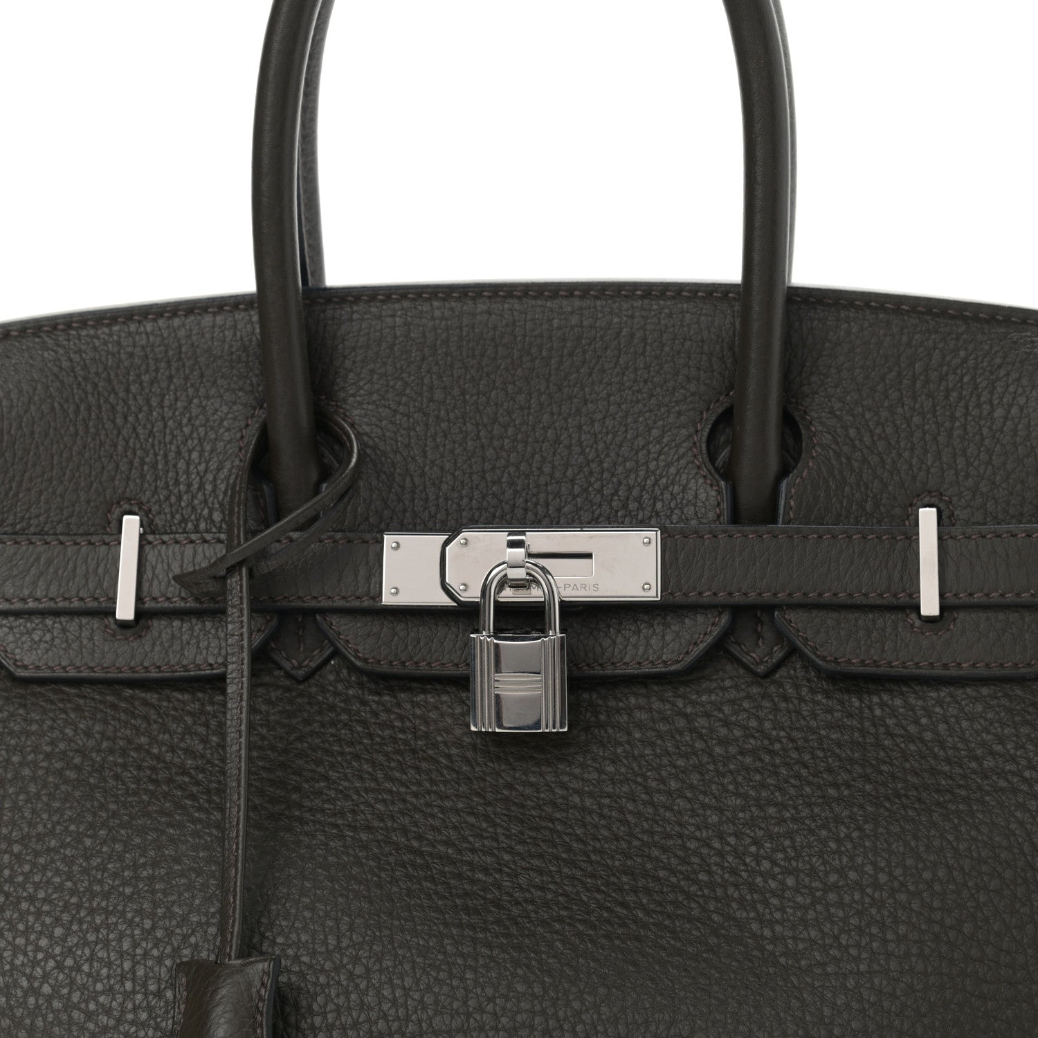 Hermes Taurillon Clemence Birkin 30 Vert Bronze 8 of 15