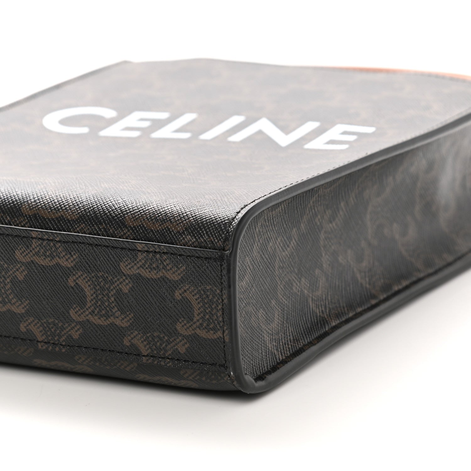 Celine Triomphe Canvas Calfskin Mini Vertical Cabas Tan 7 of 7