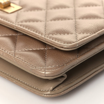Chanel Metallic Aged Calfskin Reissue Wallet On Chain WOC Gold 10 of 10
